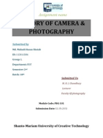 History of Camera & Photography: Assignment Name