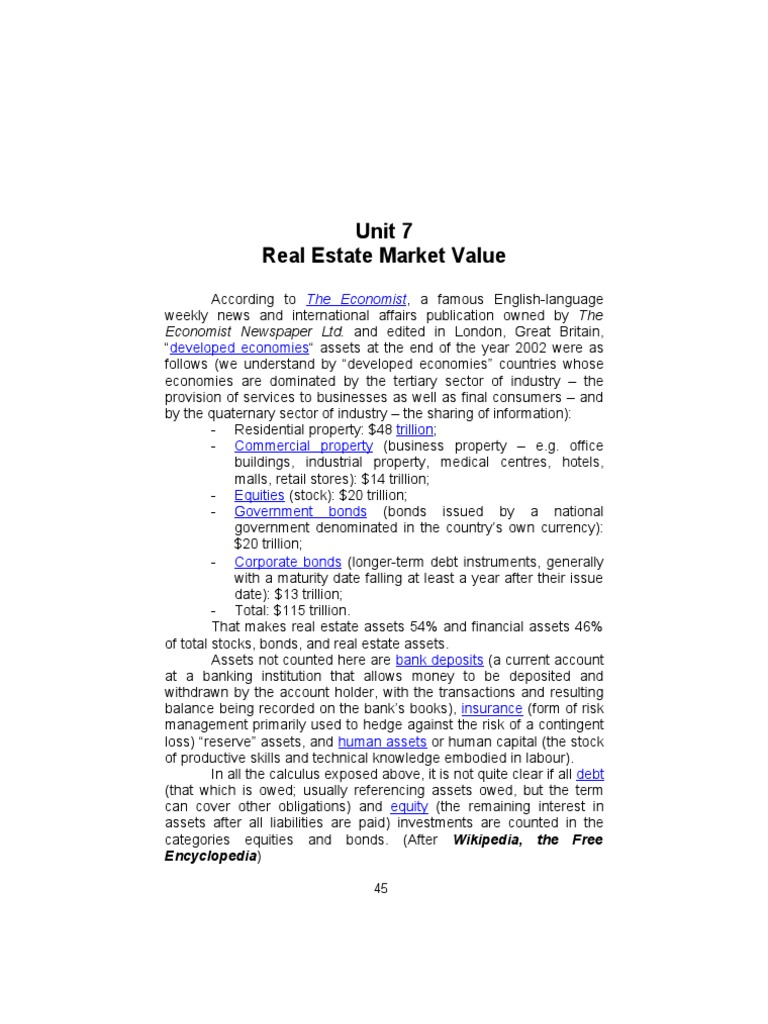 Real Estate Market Value Analysis | PDF | Euro | Bonds (Finance)