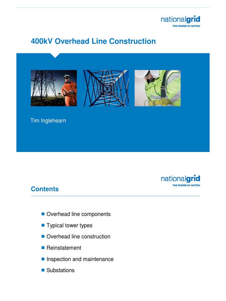 400kV Overhead Line Construction Guide | PDF
