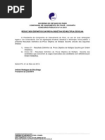 Cosanpa 01 2013 Resultado Definitivo Da Prova Objetiva de Multipla Escolha