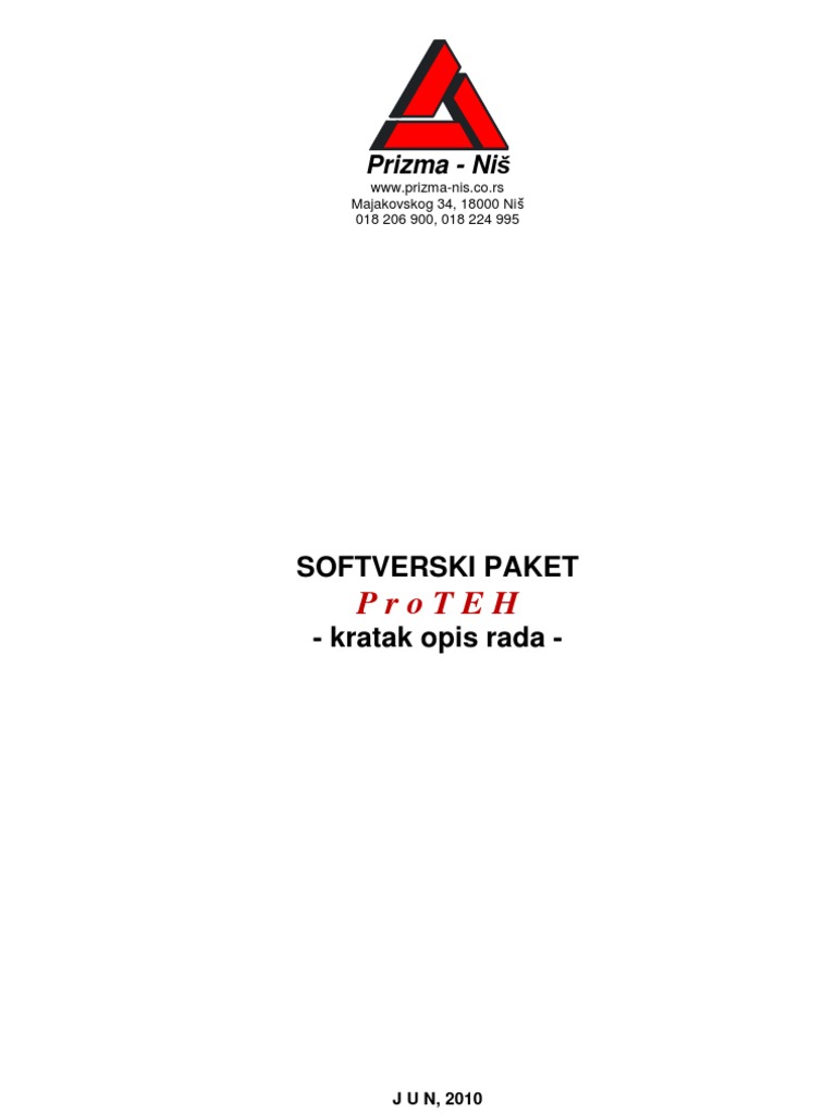 Prizma Software - ProTEH | PDF