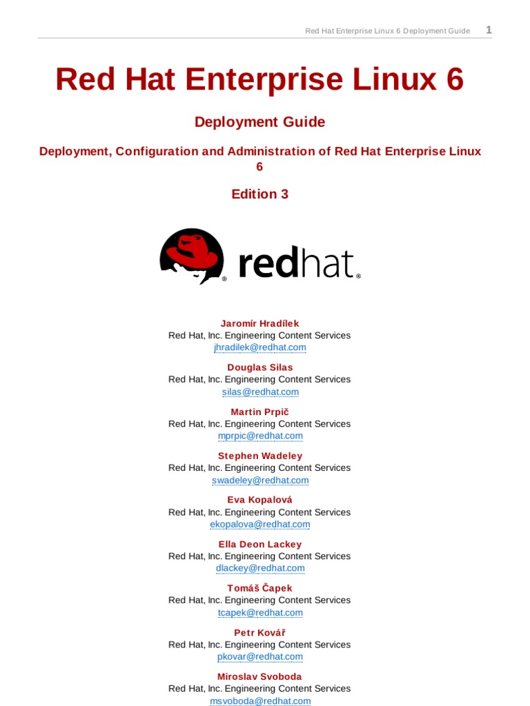 Red Hat Enterprise Linux 6 Deployment Guide en US | PDF | Secure Shell ...