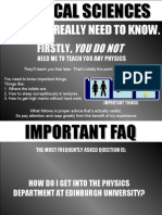 Physical Sciences: What you really need to know