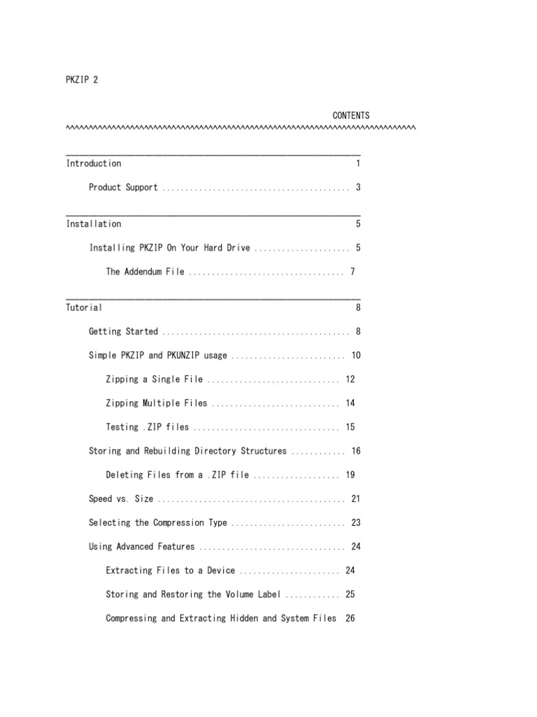 PKZIP 2: User Guide and Features | PDF | Zip (File Format) | Computer File