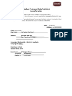 Dailybuzz/Federated Media Publishing Invoice Template