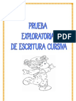 Prueba Exploratoria Escritura Cursiva