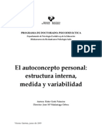 El Autoconcepto Personal. Estructura Interna, Medida y Variabilidad