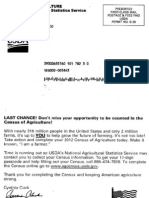 Census of Agriculture (Reminder Card) National Agricultural Statistics Service