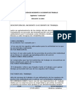 Investigación de Incidente o Accidente de Trabajo