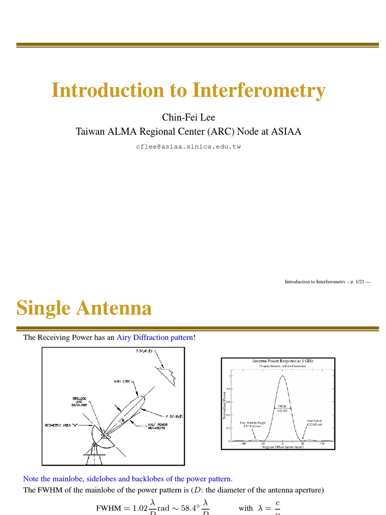 Introduction To Interferometry Lee Unknown Pdf Angular