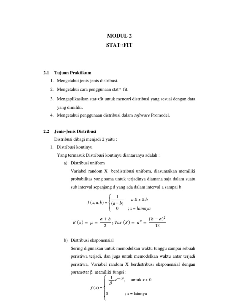 Penggunaan Stat Fit dalam Distribusi Data | PDF | Komputer