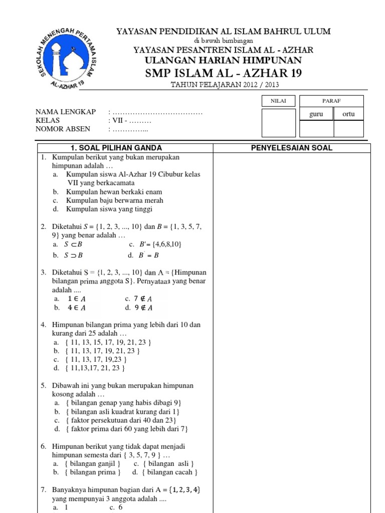 Contoh Soal Hots Materi Pertidaksamaan Irasional Smp Kelas 7