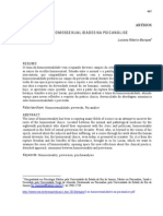 Artigo. A Homosexualidade na Psicanálise