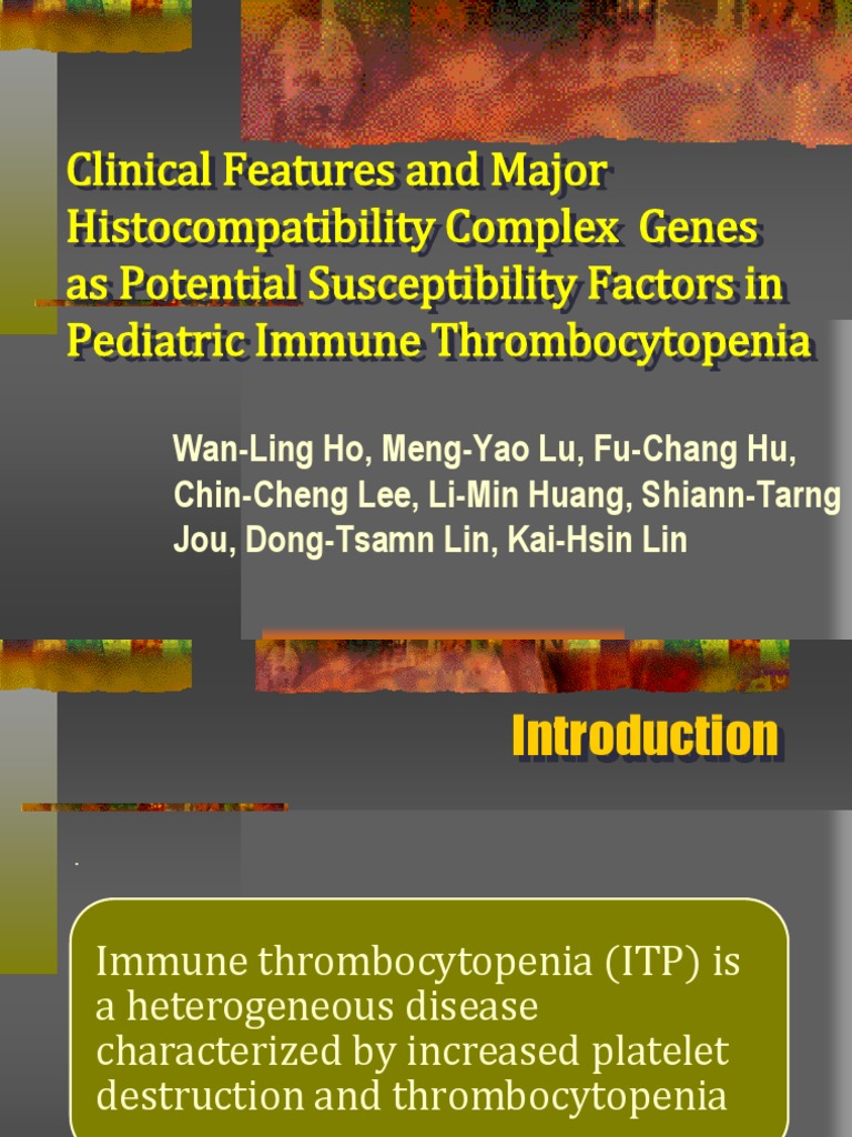Analysis of Clinical Features, Major Complex Genes