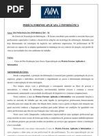 SEC - Wpós - PERÍCIA FORENSE APLICADA À INFORMÁTICA