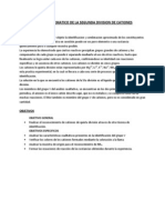 Analisis Sistematico de La Segunda Division de Cationes