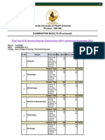 Kerala University of Health Sciences Thrissur - 680 596 EXAMINATION RESULTS (Provisional)