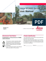 Leica TPS800 Series: User Manual