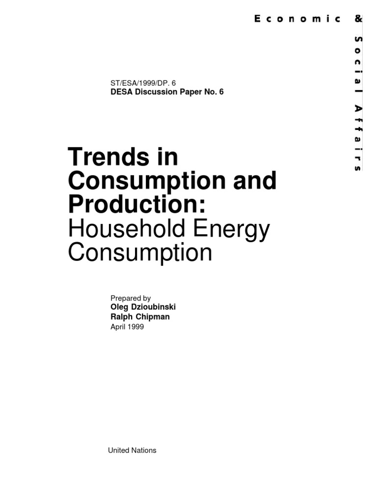 Household Energy Consumption Trends | PDF