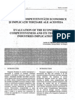 Evaluarea Cömpetitivitätii Economice Hmplicath Tertiäre Ale Acesteia