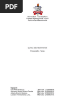 Relatorio de Quimica Experimental