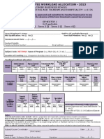 Casual Employee Workload Allocation - 2013: Semester 1 Term 1 Term 2 Term 3 Term 4