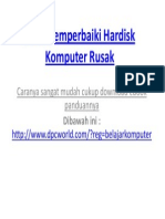 Cara Memperbaiki Hardisk Komputer Rusak