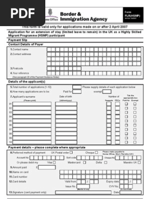 UK Home Office: flr(hsmp) form