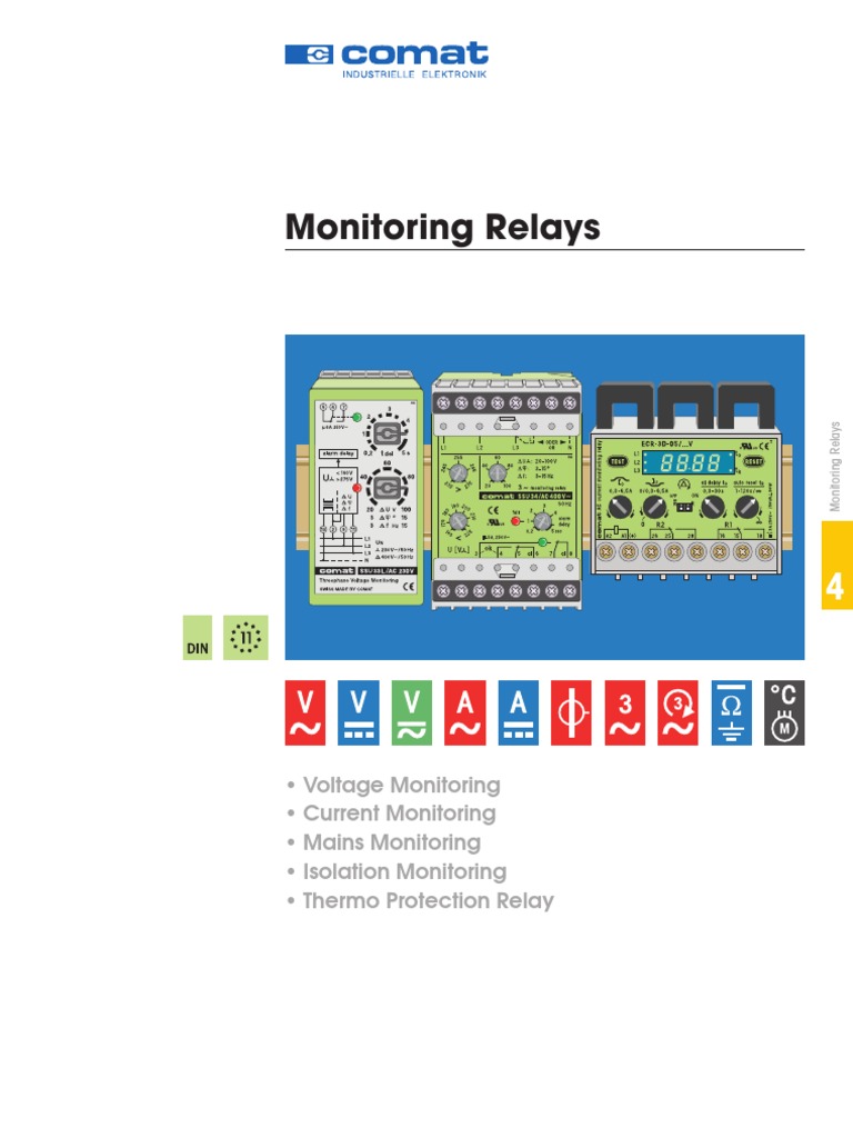 Comat/Releco Monitoring Relays Overview | PDF | Mains Electricity ...