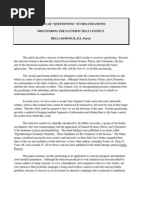 Circular "Questioning" in Organizations: Discovering The Patterns That Connect Bella Borwick, D.L. Psych