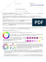 Name - Period - : Color Facts Worksheet