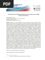 VOZES-SILÊNCIOS DE PROFESSORES DE LÍNGUA PORTUGUESA SOBRE