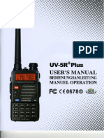 UV5R Plus - Manuel D Utilisation PDF