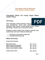 Metode Full Costing & Variable Costing