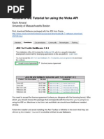 Weka Java API Tutorial