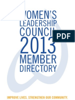 2013 Women's Leadership Council Membership Directory