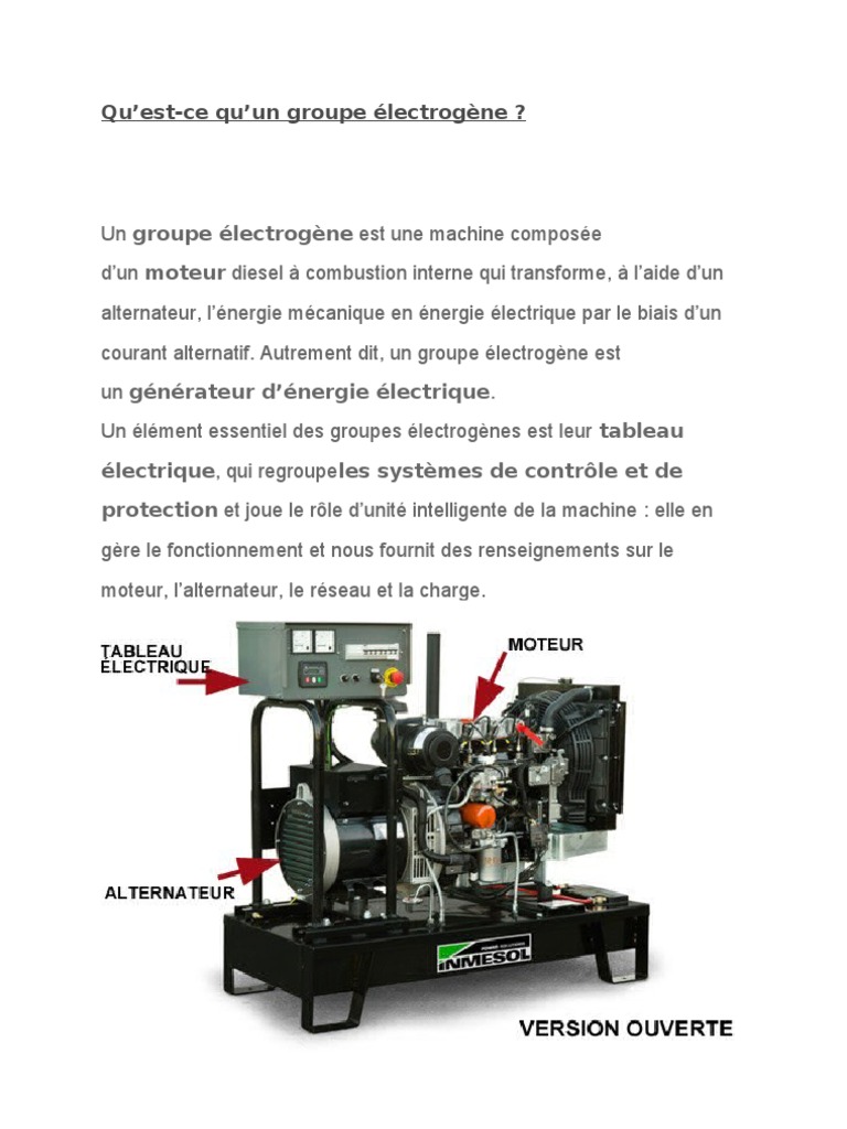 Comprendre le groupe électrogène PDF Puissance (physique — free download
