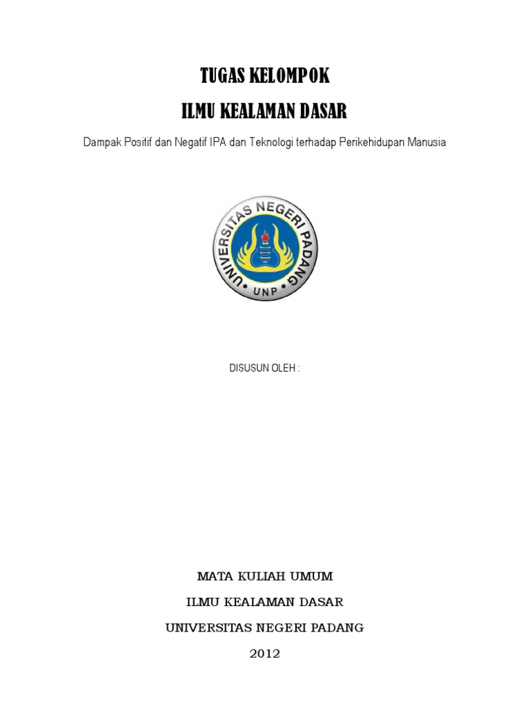 Dampak Positif Dan Negatif IPA Dan Teknologi Terhadap
