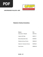Relatório Cinética Enzimática