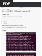 Download ns235 with  mannasim installation in Ubuntu 1304 by Paul S SN143215242 doc pdf