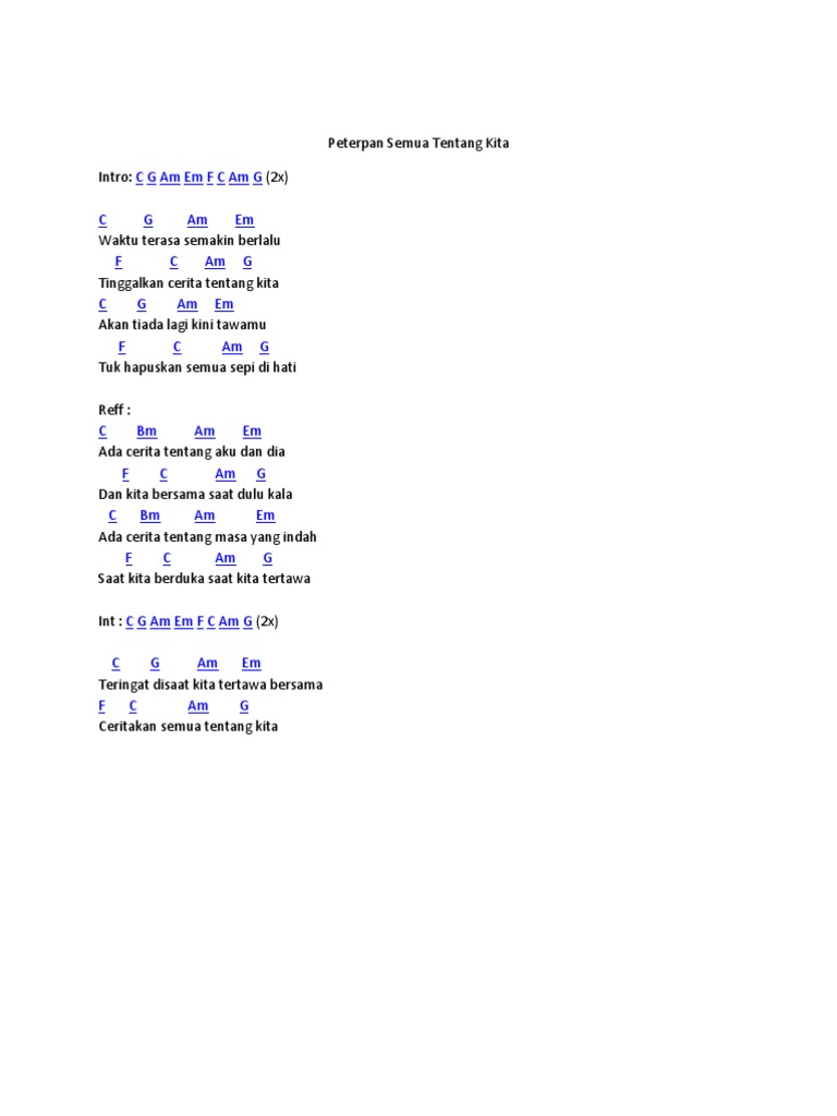 Chord Gitar Pdf Rekreasi Hiburan Umum