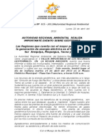 Boletin de Prensa 015 - 2013 Taller Geotermia