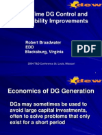Real Time DG Control and Reliability Improvements: Robert Broadwater EDD Blacksburg, Virginia