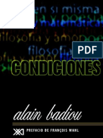 Badiou, Alain - Condiciones [1992]