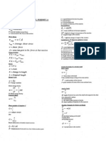 AMME2301 2009formula Sheet