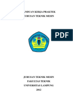Download Panduan Kerja Praktek Teknik Mesin Universitas Lampung LENGKAP by Yulian Nugraha SN143236912 doc pdf