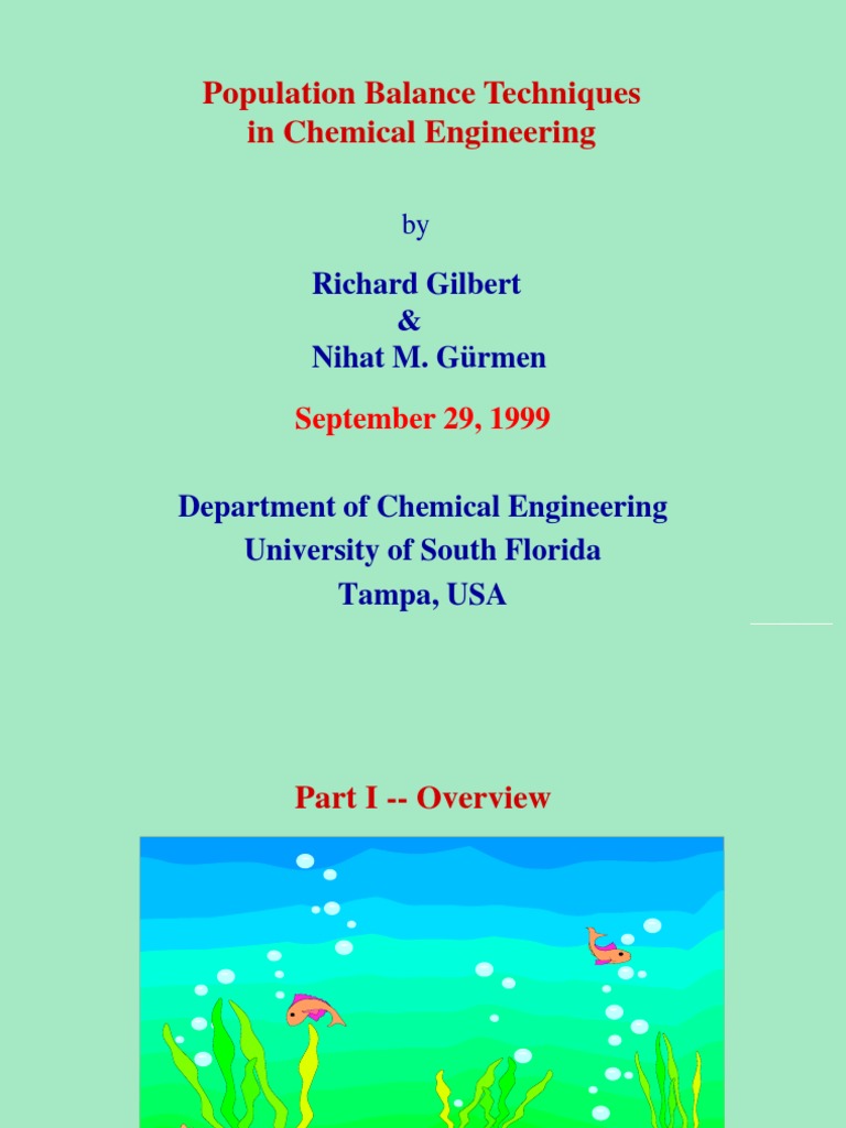 Population Balance Techniques Overview | PDF | Skewness | Colloid