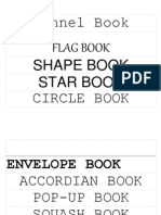 Tunnel Book Flag Book Shape Book Star Book Circle Book