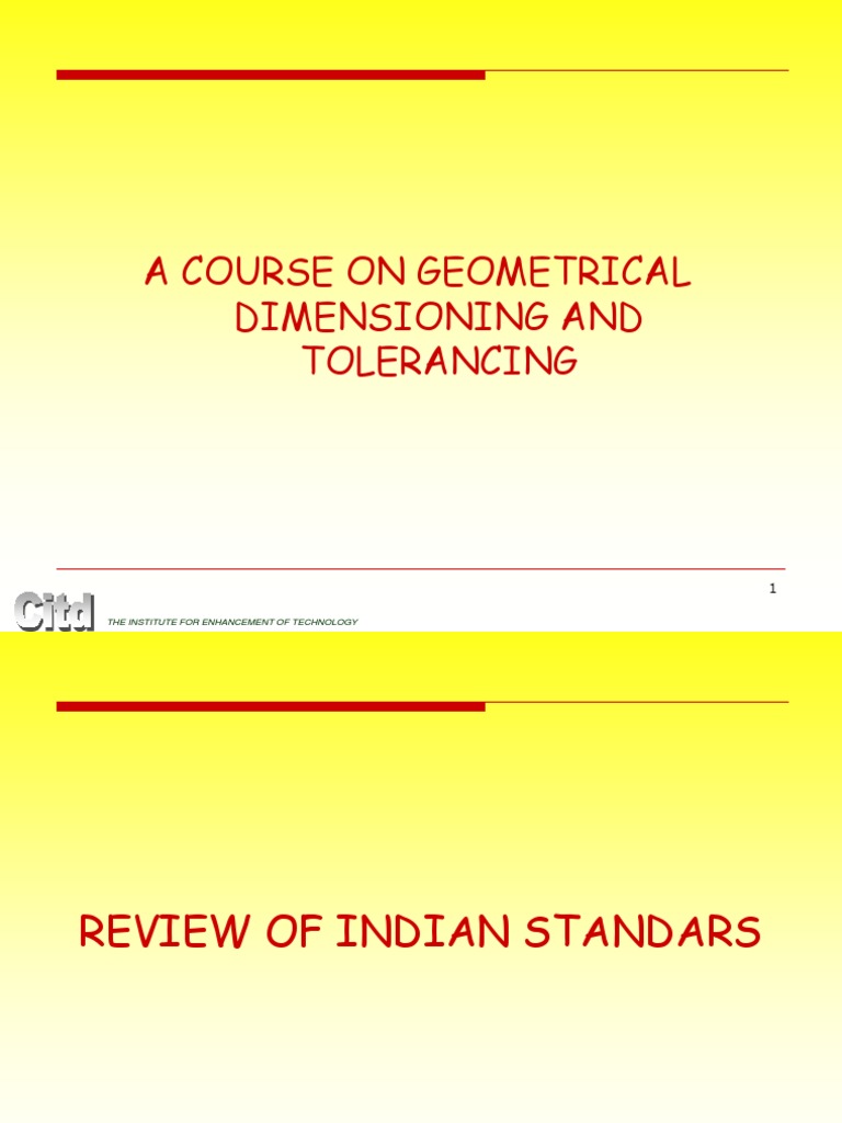 Indian Standards for Tolerancing in Drawings | PDF | Engineering ...