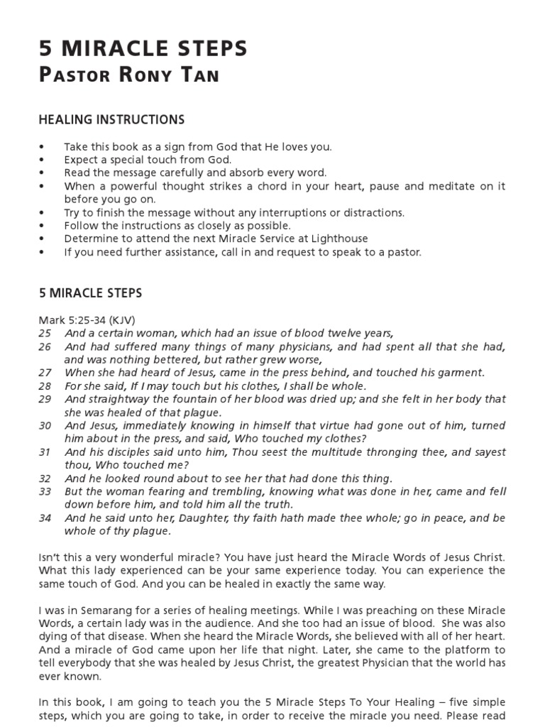 5 Miracle Steps | PDF | Religion & Spirituality